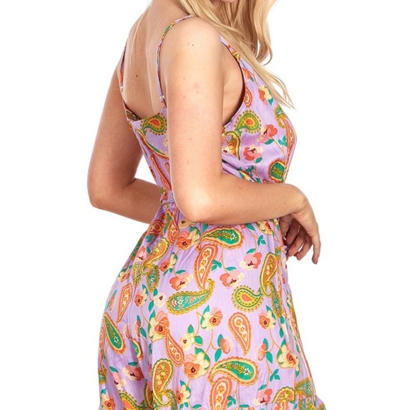 GO COCO PLUS SIZE PAISLEY ROMPER 2X - Picture 2 of 15
